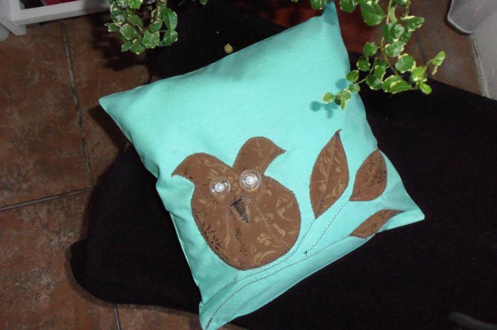 Decorative cover for pillows OWL - 11 x 11 inch